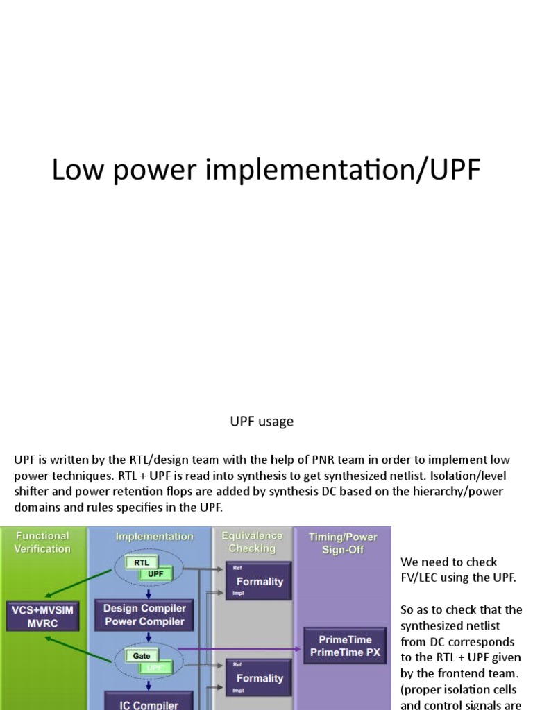 Low Power UPF Implementation Guide | PDF | Science & Mathematics
