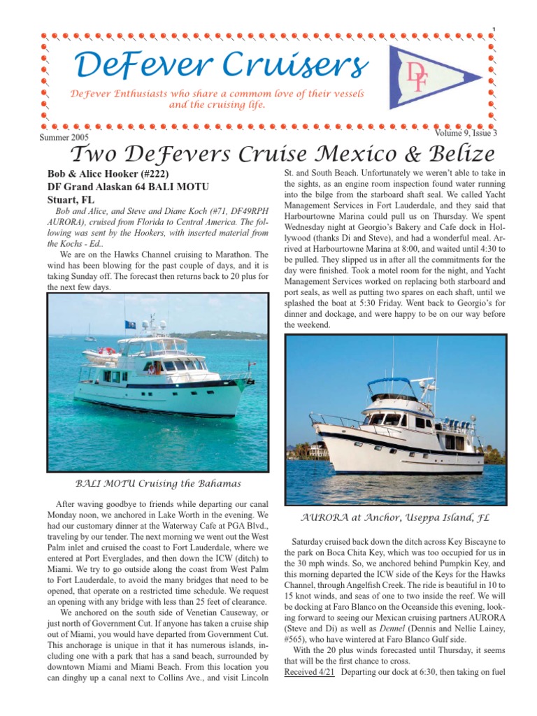 Defever Cruisers: Two Defevers Cruise Mexico & Belize