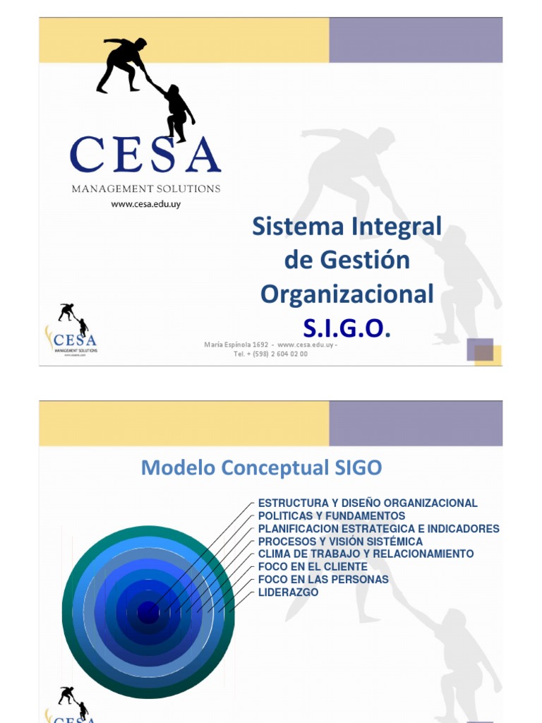 Sistema Integral de Gestión Organizacional - SIGO - CESA MS | PDF