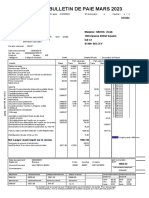 Bulletin de Paie Mars 2023