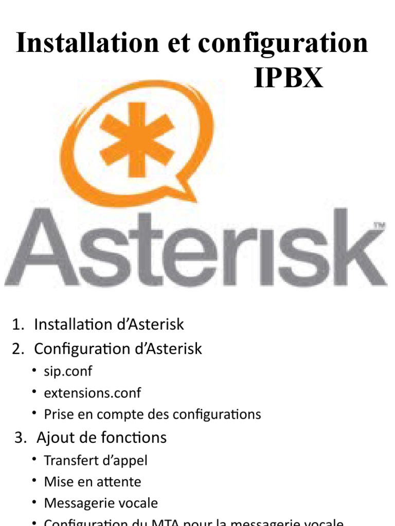 Installation Et Configuration Asterisk | PDF | séance d'initiation au ...