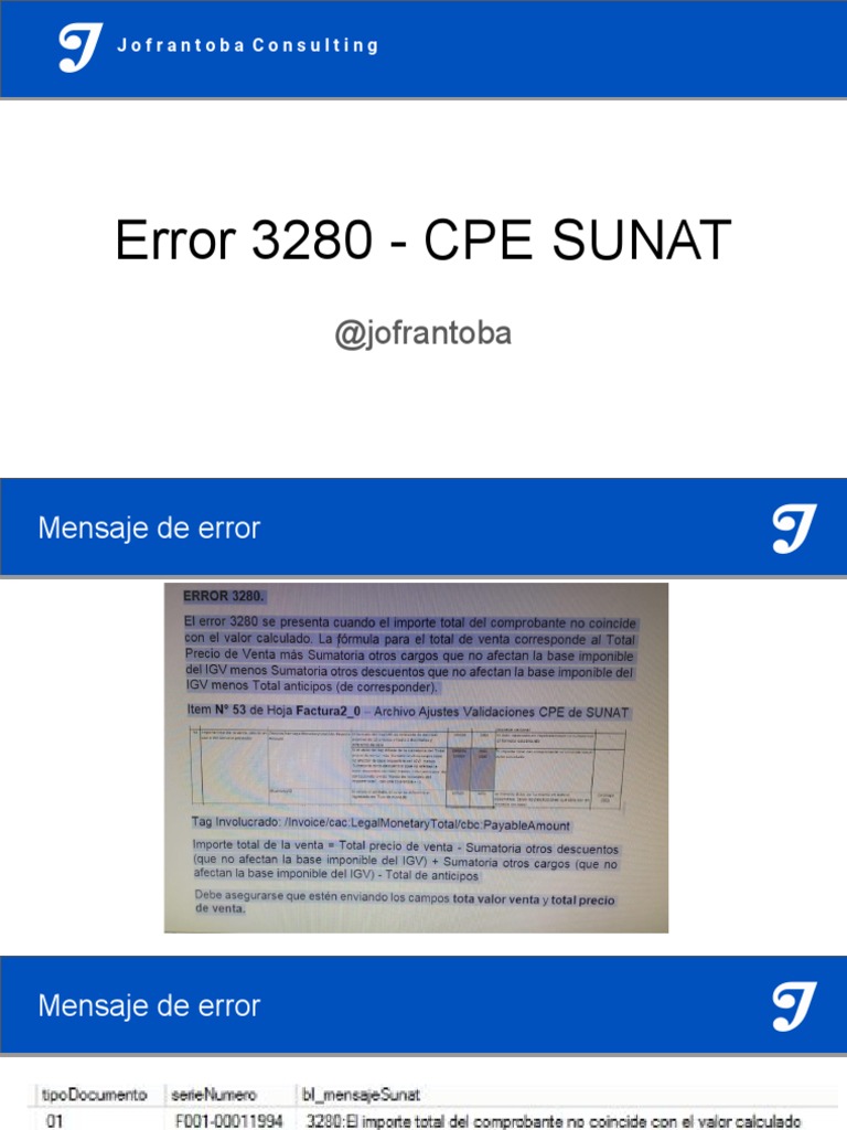 Solución Error 3280 en CPE SUNAT | PDF | Informática