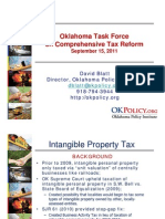 Oklahoma Task Force On Comprehensive Tax Reform: September 15, 2011