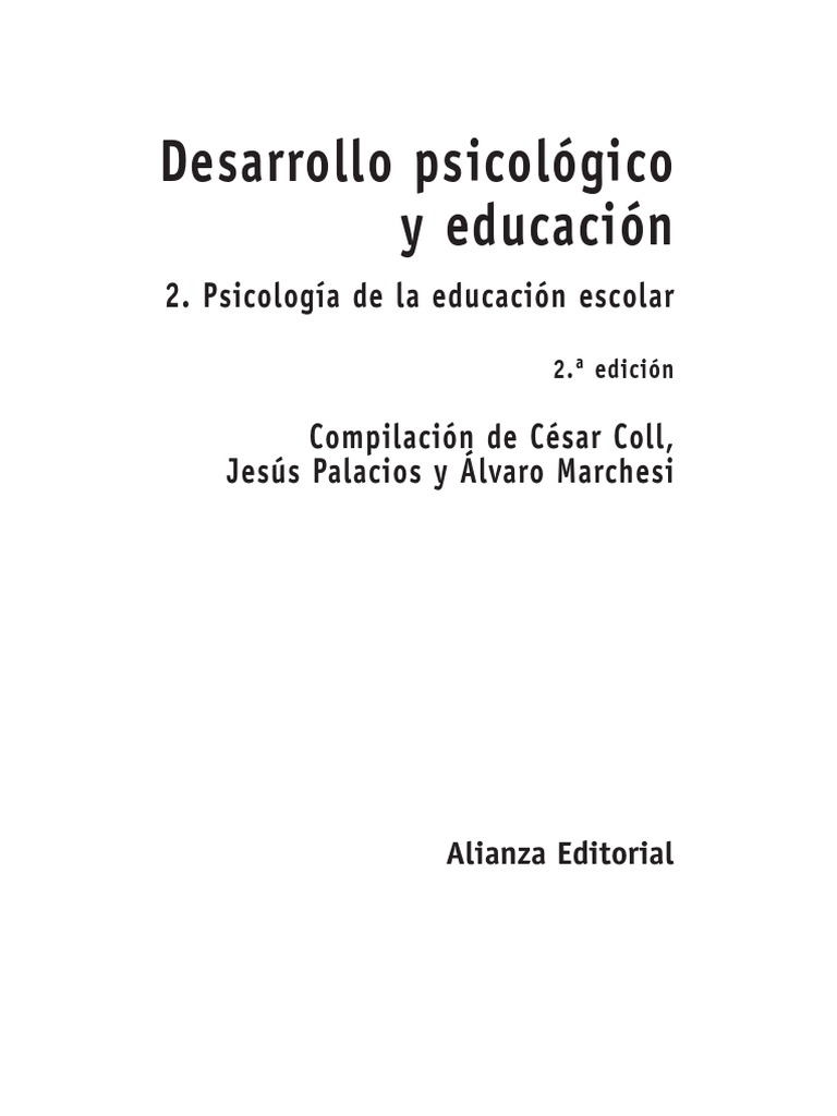 COLL - Concepciones y Tendencias Actuales en Psicología de La Educación ...