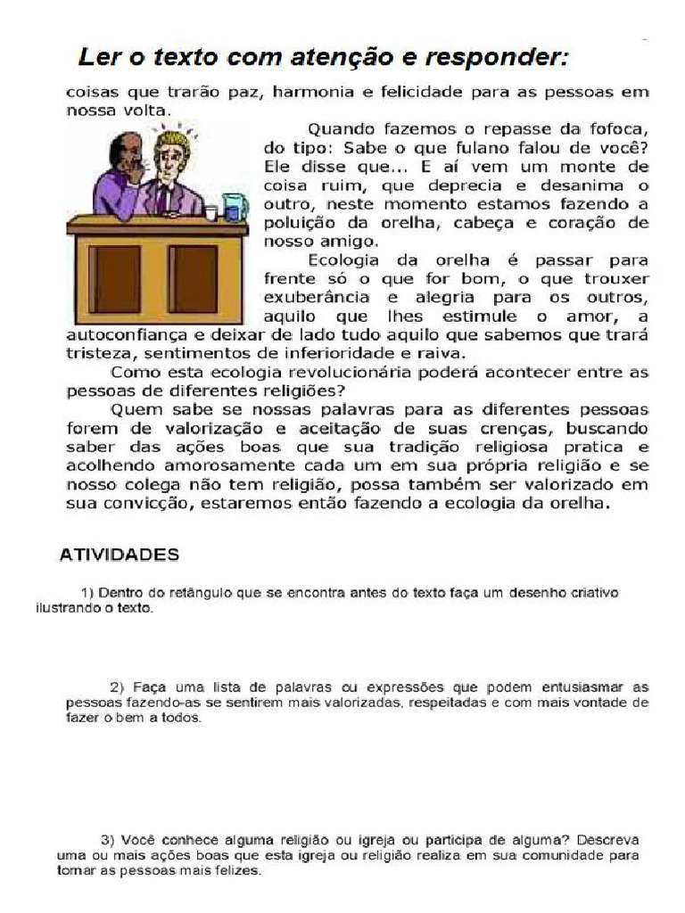 Texto Com Atenção e Responder. | PDF