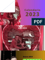 Calendario Año 2023 Fotografía Bebés Fondo Blanco