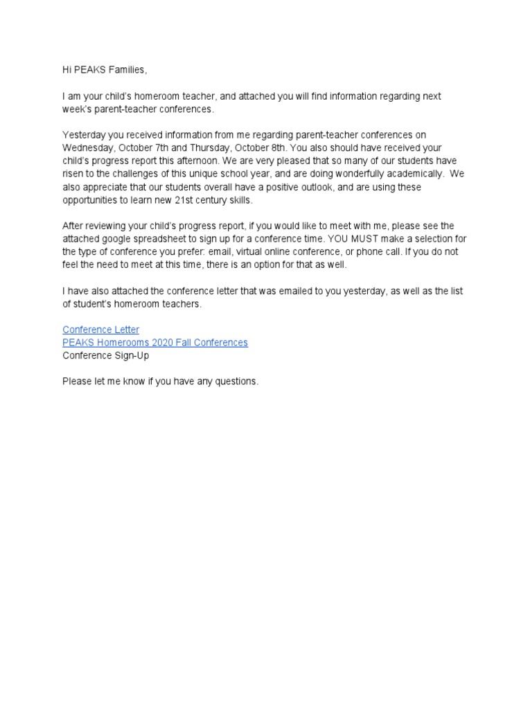 Generic Email For Conferences | PDF