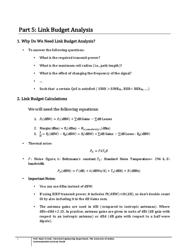 Part5 LinkBudget Analysis PDF