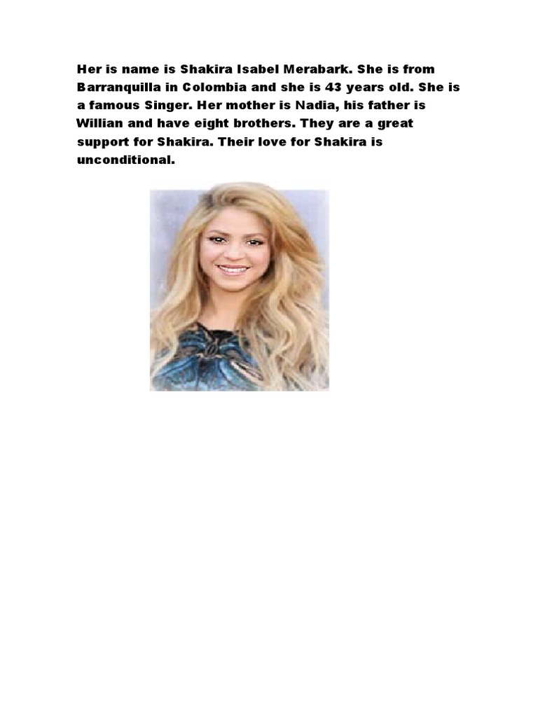 Biografia de Shakira PDF - 1706033640