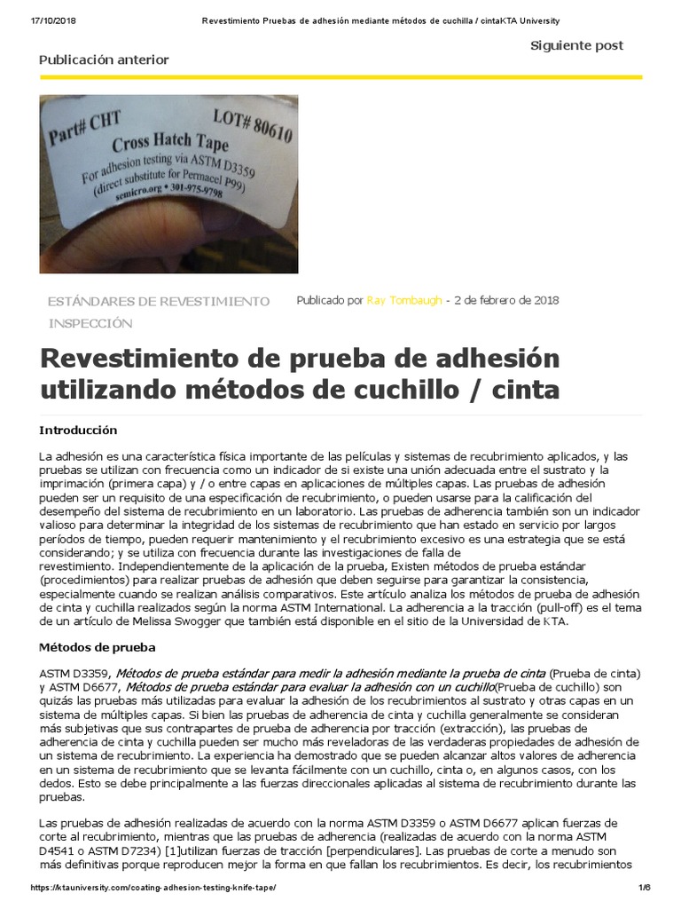 Pruebas - de - Adhesion - Mediante - Metodos - de - Cuchilla - cintaKTA ...