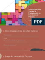 Actividades para Trabajar La Factorización en 6to Grado