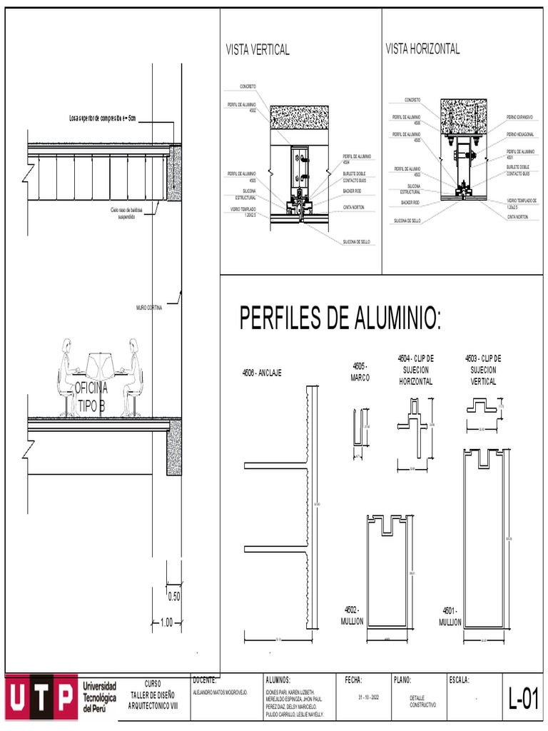 Detalle Muro Cortina | PDF | Ingeniería de Edificación | Elementos  arquitectónicos, image size:768x1024