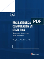 Regulaciones A La Comunicacion en Costa Rica Digital