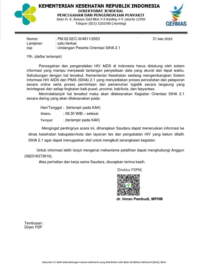Surat ndangan peserta orientasi siha 2 1 online pdf