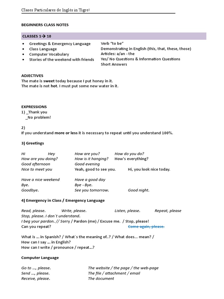 English Classes for Beginners in Tigre | PDF | Language Arts & Discipline