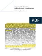 Saber y Creación Literariaen Los Conventos Femeninos en La Edad Moderna