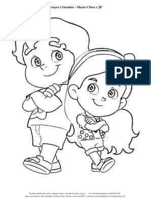 Desenhos da Maria Clara e JP para Colorir