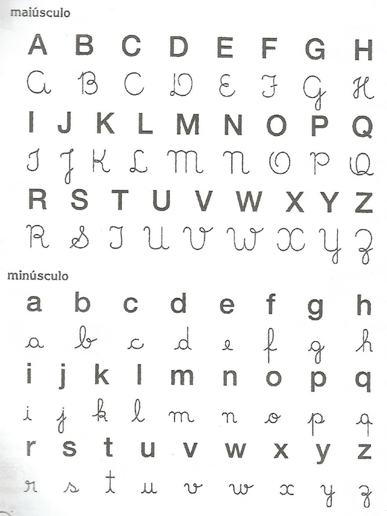 Alfabeto - Bastão e Cursiva | PDF