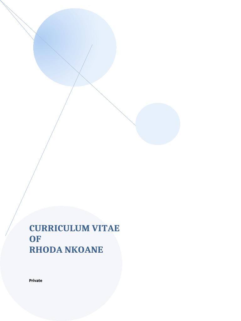 Curriculum Vitae of Rhoda Nkoane | PDF | Accounting | Business
