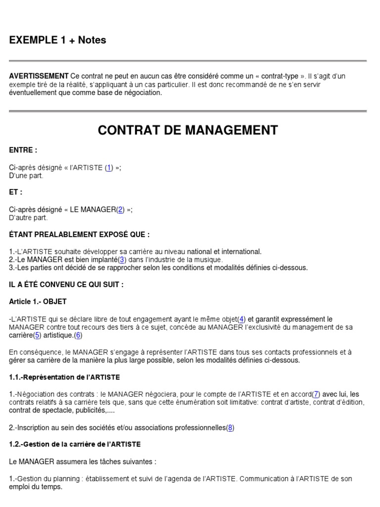 Pdf Telecharger Contrat D Artiste Label Gratuit Pdf Pdfprof Com