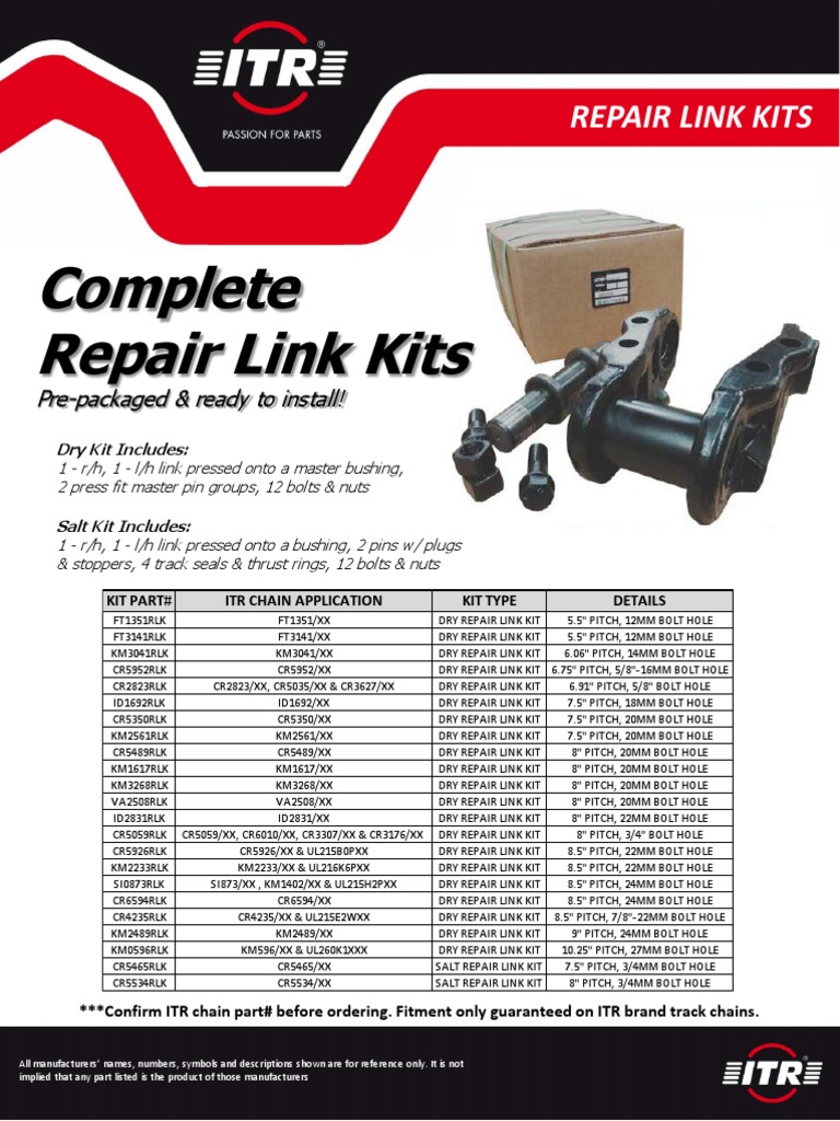 ITR Repair Link Kits Overview | PDF