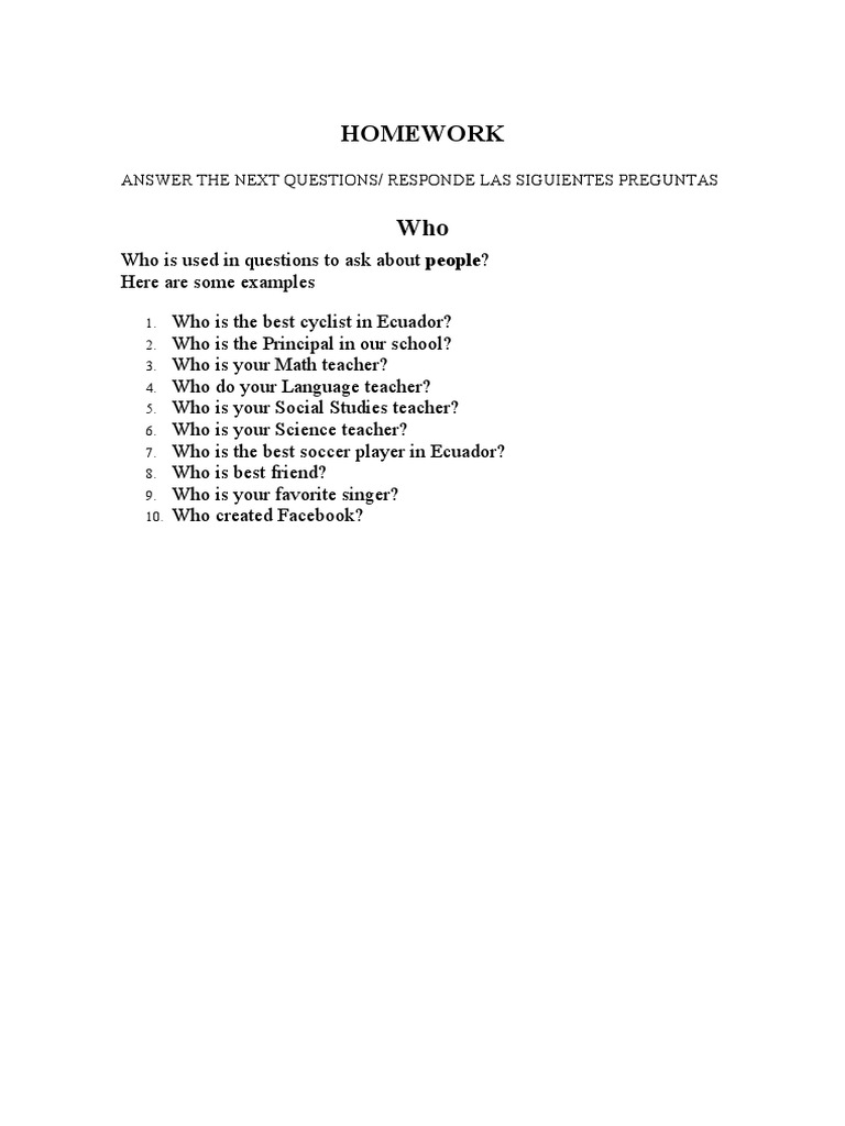 Who Questions PDF