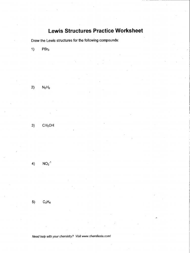 Lewis Dot Structure Practice | PDF