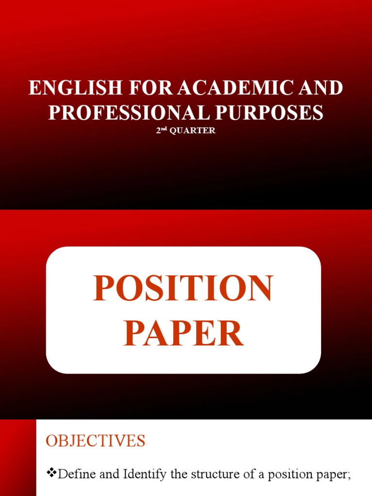 Writing Effective Position Papers | PDF | Argument | Epistemology