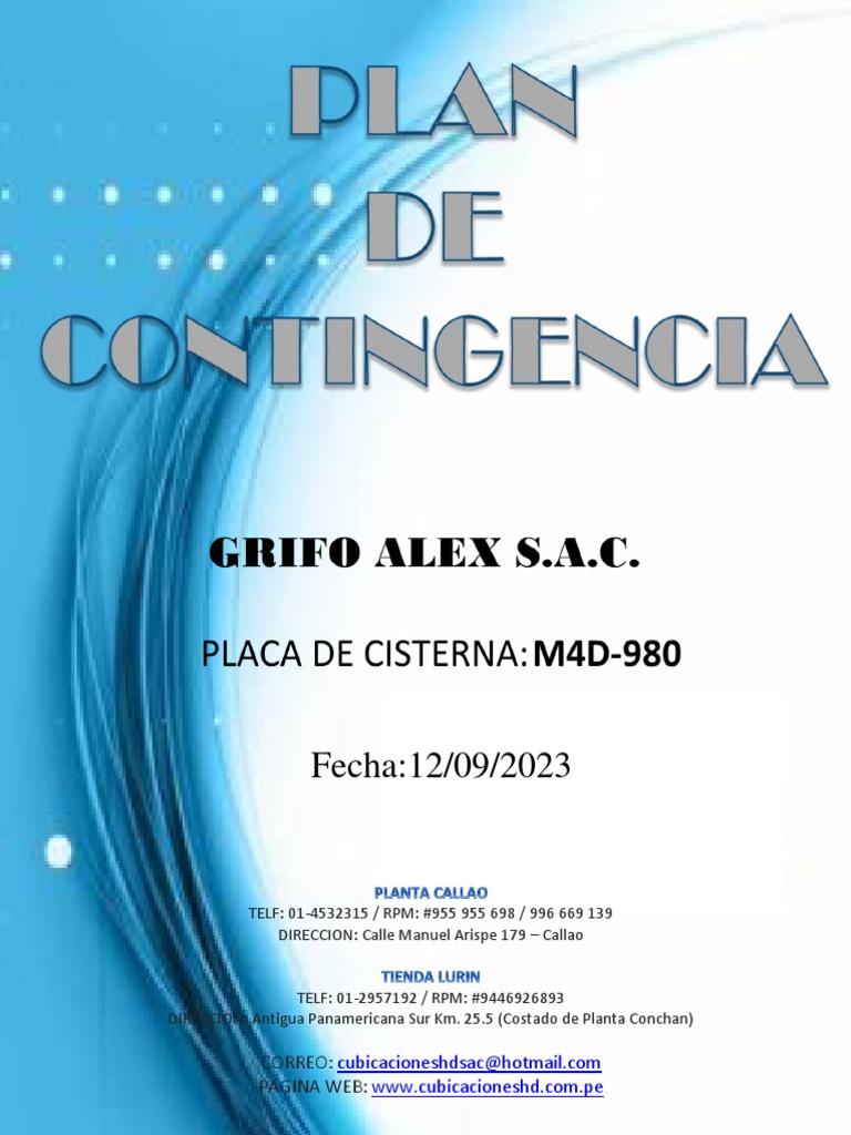 Plan de Contingencia | PDF