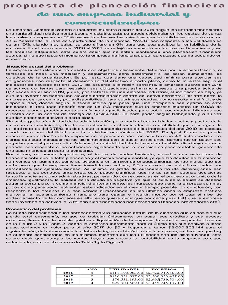 Análisis Financiero y Propuesta de Mejora | PDF | Apalancamiento ...