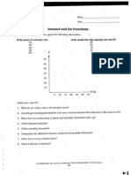 Supply and Demand Worksheets