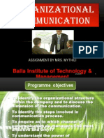 Organizational Communication: Balla Institute of Technology & Management