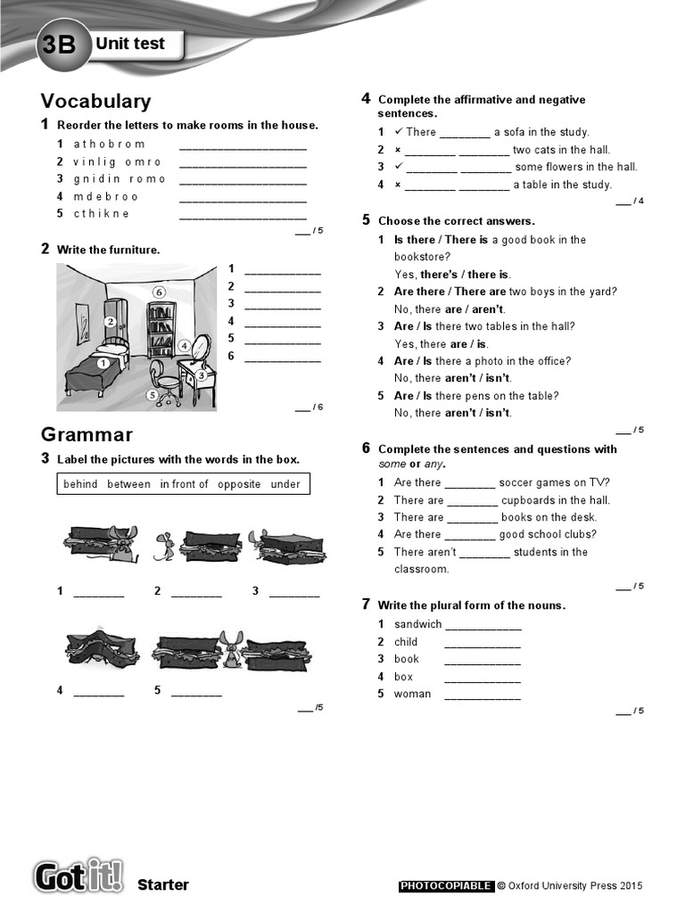Starter - Unit Test 3B | PDF