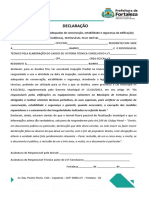 Declaração de Condicoes Adequadas de Conservacao Estabilidade e Seguranca Da Edificacao 1