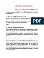 La Discriminación Racial en El Perú