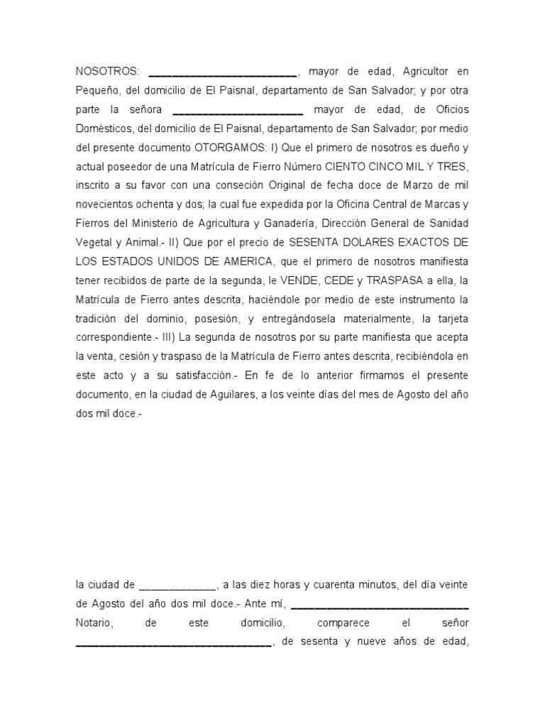 Modelo de Venta de Fierro PDF