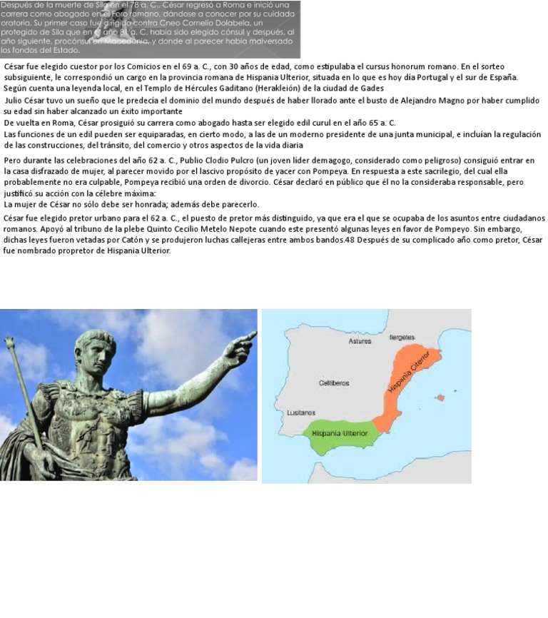 Carrera política de Julio César en Roma | PDF