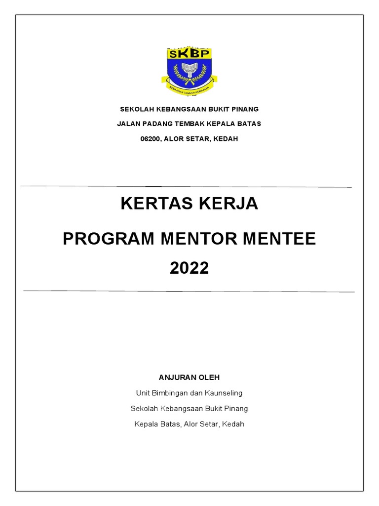 Program Mentor Mentee SK Bukit Pinang | PDF | Karier & Perkembangan ...