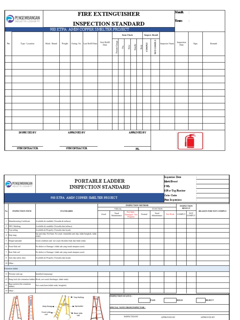 Inspection Checklist for Safety Equipment | PDF