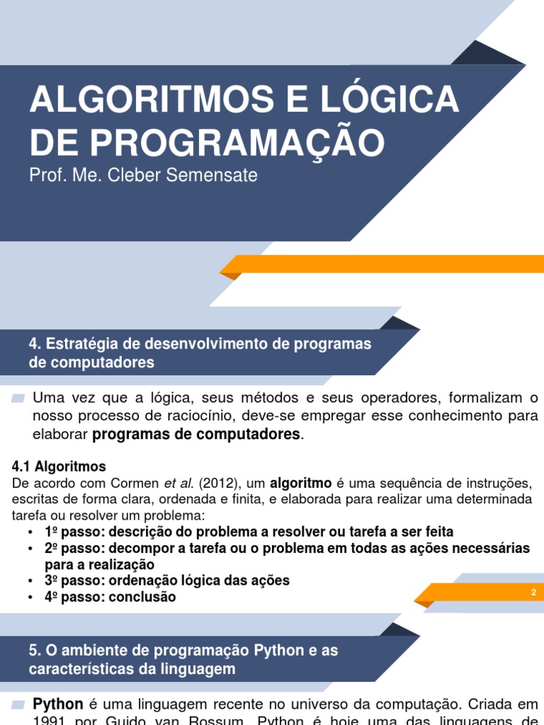 Algoritmos e Programação em Python | PDF | Linguagem de programação ...