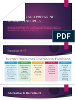 Acquiring and Preparing Human Resources