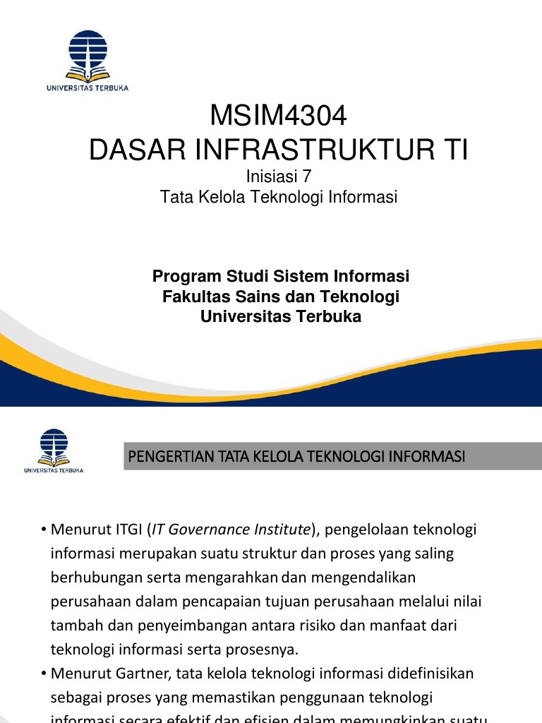 Tata Kelola Teknologi Informasi 101 | PDF