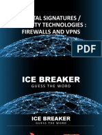 Digital Signatures Security Technologies Firewalls and VPNS