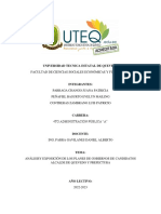 Matriz Análisisy Exposición de Los Planes de Gobiernos de Candidatos Alcalde de Quevedo y Prefectura