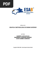 Didatica e Metodologia de Ensino Superior