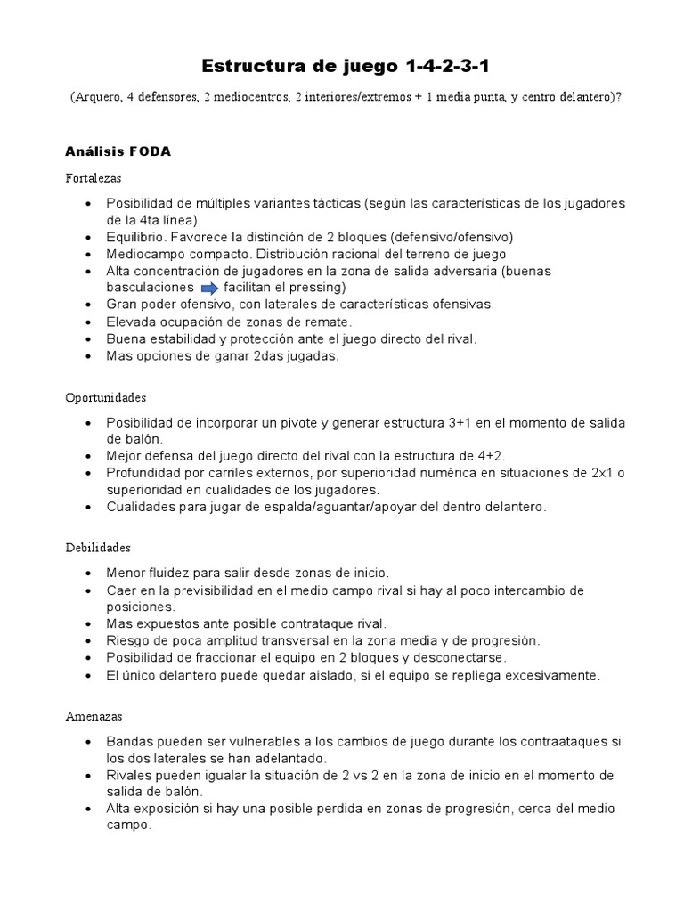 an-lisis-foda-estructura-de-juego-1-4-2-3-1-pdf