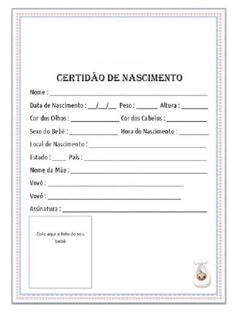 Certidao de Nascimento | PDF