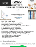 Chemical Equilibrium Chapter 6 Notes