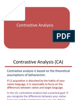 Contrastive Analysis