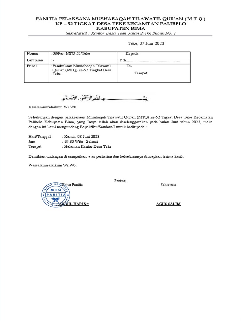 UNDANGAN | PDF